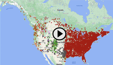 Hummingbird Spring Migration Animation for 2024