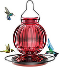 Colorful hummingbird feeder, 26-oz capacity, with perch and 5 feedding ports ... at Amazon